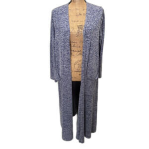 Lularoe Sarah Duster Cardigan Open Heathered Purple‎ Pockets Cozycore Size Large
